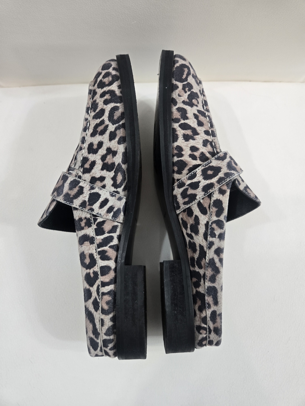 Free People Leopard Print Buckle Loafer Mules - Tan & Black Size 7 - Picture 7 of 13